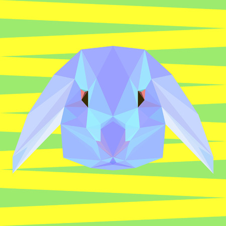 abstract geometric polygonal rabbit vector background for use in design for card, invitation, poster, banner, placard or billboard coverのイラスト素材