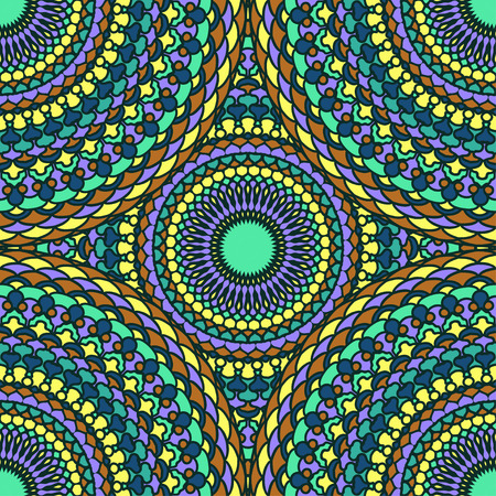 hand-drawing seamless ornamental floral abstract motley background with many details for design of silk neckerchief or printing on textile or use in design for card, invitation or banner coverのイラスト素材