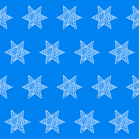 Doodle seamless pattern background. Hand drawn simple graphic geometric stars background for use in designのイラスト素材