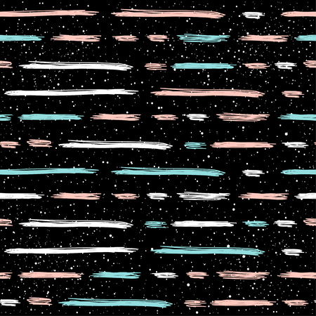Doodle line seamless background. Pink, white and blue line. Abstract line pattern for card, wallpaper, album, scrapbook, holiday wrapping paper, textile fabric, garment etcのイラスト素材