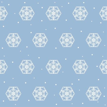 Snowflake seamless pattern background for design winter wallpaper, seasonal sale invitation, holiday wrapping paper, fabric textile, garment etc.のイラスト素材