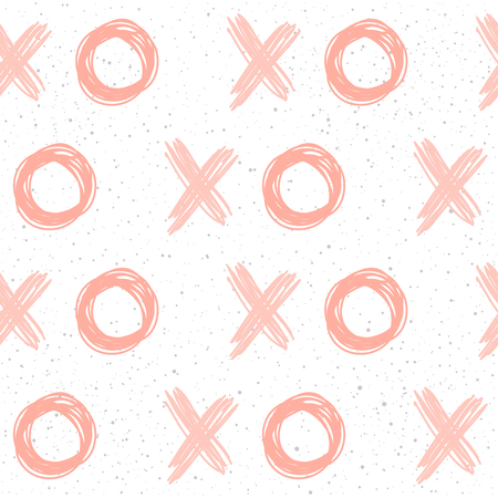 Abstract handmade seamless pattern background. Childish handcrafted wallpaper for design card, baby nappy, diaper, scrapbook, holiday wrapping paper, textile, bag print, t shirt etc.のイラスト素材