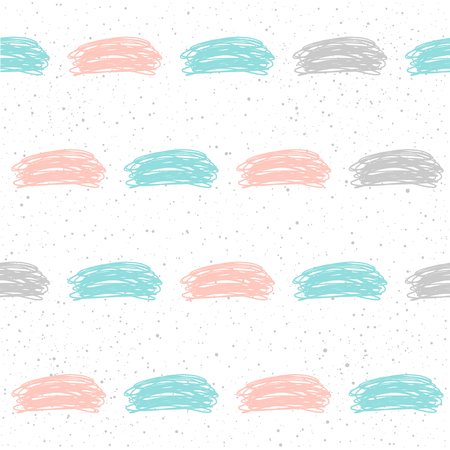 Handmade seamless pattern background. Abstract blue, grey and pink colored pattern for card, invitation, wallpaper, album, scrapbook, holiday wrapping paper, textile fabric, garment, t-shirt etcのイラスト素材