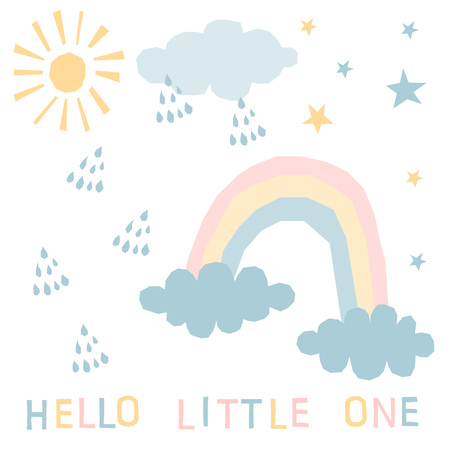 Handmade kids crafted pattern. Abstract art for design brthday gift card, school party invitation, baby shop sale, holiday advertising,  bag print, t shirt etc.のイラスト素材