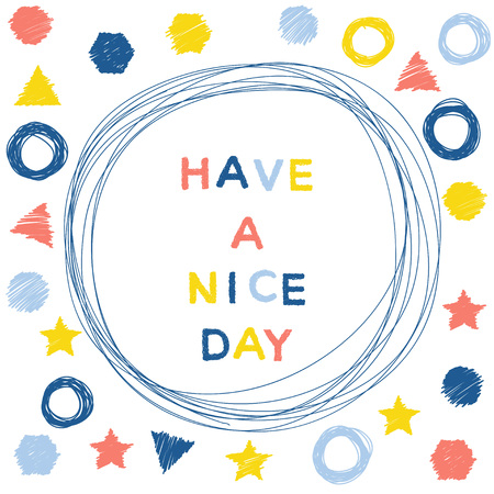 Handwritten lettering on white. Handmade quote and doodle hand drawn elements for design gift t shirt, greeting card, holiday invitation, book, party poster, shop banner, workshop advertising flyerのイラスト素材