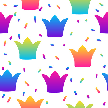 Abstract rainbow seamless pattern background. Modern swatch paint for birthday card, party invitation, sale wallpaper, holiday wrapping paper, fabric, bag print, t shirt, workshop advertisingのイラスト素材