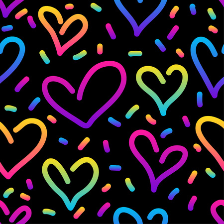 Abstract rainbow seamless pattern background. Modern swatch paint for birthday card, party invitation, sale wallpaper, holiday wrapping paper, fabric, bag print, t shirt, workshop advertisingのイラスト素材