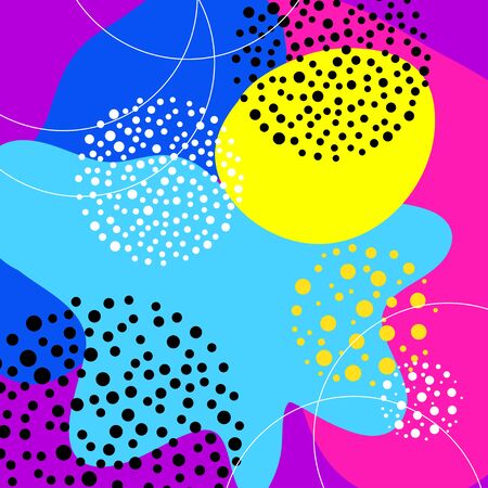 Abstract creative doodle background. Hand drawn cover template for design birthday card, summer party invitation, seasonal sale, childish t shirt picture or bag print etc.のイラスト素材