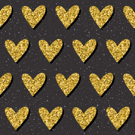 Abstract seamless background. Gold glitter texture. Pattern for christmas card, xmas invitation, wedding album, scrapbook, holiday wrapping paper, textile, t shirt, bag print, wallpaper etc.のイラスト素材