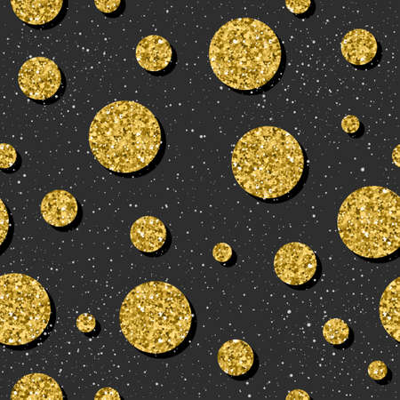 Abstract seamless background. Gold glitter texture. Pattern for christmas card, xmas invitation, wedding album, scrapbook, holiday wrapping paper, textile, t shirt, bag print, wallpaper etc.のイラスト素材