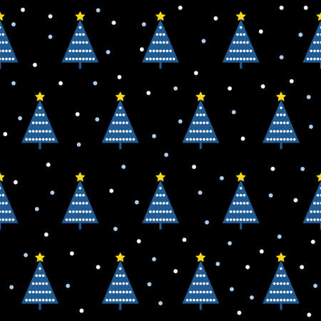 Abstract forest seamless pattern background. Spruce forest for design new year card, christmas...