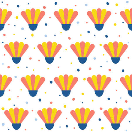 Abstract flower seamless pattern background. Childish simple handmade cover for design card, wallpaper, album, scrapbook, holiday wrapping paper, textile fabric, bag print, t shirt etc.のイラスト素材