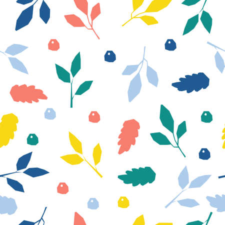 Abstract seamless pattern background. Childish handmade crafted cover for design card, wallpaper, album, scrapbook, holiday wrapping paper, textile fabric, bag print, t shirt etc.のイラスト素材