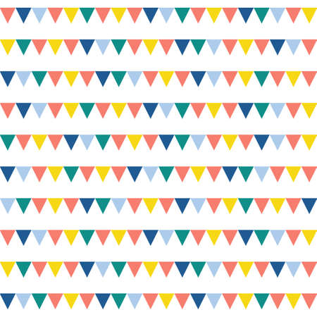Abstract handmade triangle seamless pattern background. Childish handcrafted wallpaper for design card, wallpaper, baby nappy, holiday wrapping paper, textile fabric, bag print, diaper, t shirt etc.のイラスト素材