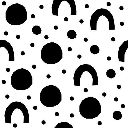 Abstract seamless pattern background. Childish simple application geometric cover for design card, wallpaper, album, scrapbook, holiday wrapping paper, textile fabric, bag print, t shirt etc.のイラスト素材