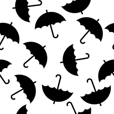 Abstract handmade umbrella and drop seamless pattern background. Childish handcrafted wallpaper for design card, baby nappy, diaper, scrapbook, holiday wrapping paper, textile, bag print, t shirt etc.のイラスト素材