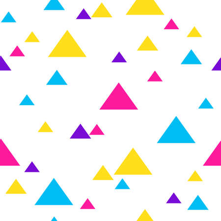 Abstract triangle seamless pattern background. Modern futuristic illustration for birthday card,...