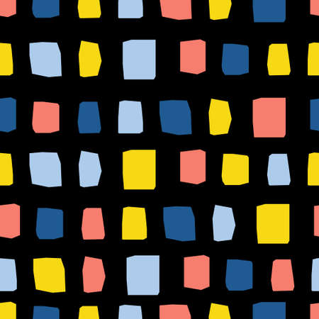 Abstract seamless pattern background. Childish wallpaper for design card, wallpaper, school album, scrapbook, holiday wrapping paper, baby nappy, art workshop advertising, bag print, t shirt etc.のイラスト素材