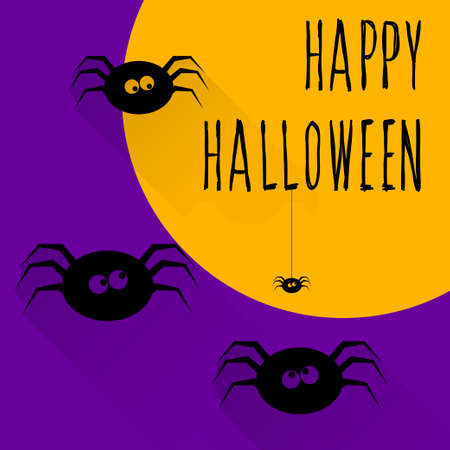 Happy halloween card template. Abstract halloween pattern and handwritten happy halloween quote for design card, party invitation, poster, album, menu, t shirt, bag print etc.のイラスト素材