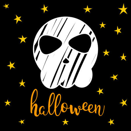 Happy halloween card template. Abstract halloween pattern for design card, modern party invitation, event poster, gift album, holiday menu, t shirt, bag print etc.のイラスト素材