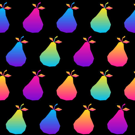 Abstract black and rainbow seamless pattern background.