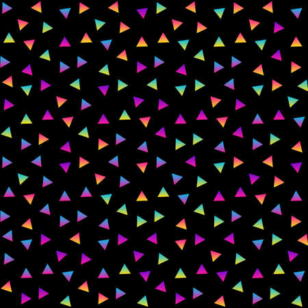 Abstract black and rainbow seamless pattern background.