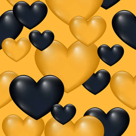 Gradient colored heart seamless pattern background. Abstract heart swatch for design valentine's day...
