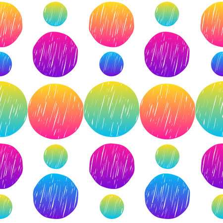 Abstract rainbow seamless pattern background. Modern swatch for birthday card, kids party invitation, shop sale wallpaper, holiday wrapping paper, fabric, bag print, t shirt, workshop advertisingのイラスト素材