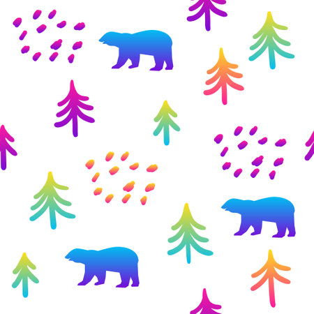 Abstract rainbow seamless pattern background. Modern swatch paint for birthday card, party invitation, sale wallpaper, holiday wrapping paper, fabric, bag print, t shirt, workshop advertisingのイラスト素材