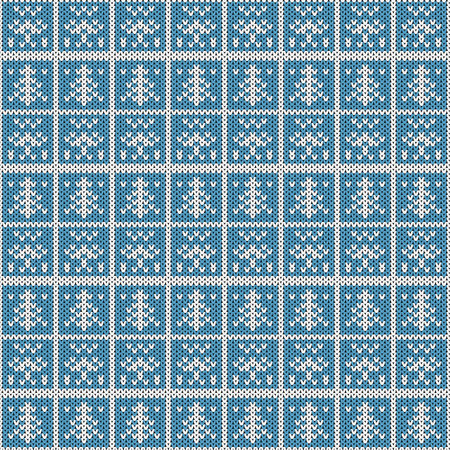 Christmas And New Year Knitted Pattern Background. Christmas Card Template, New Year Party Flyer, Christmas Home Decor. Warn Knitted Christmas Sweater Texture.のイラスト素材
