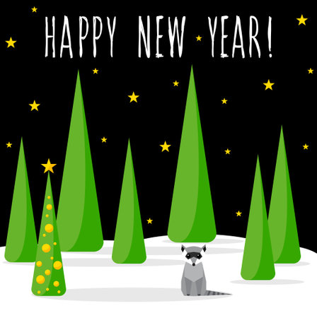 Happy new year card template. Happy new year pattern for greeting card, party invitation, new year holiday sale advertising, winter christmas vacation travel poster, bag prrint, t-shirt etc.のイラスト素材