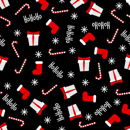 Happy new year card template. Happy new year pattern for greeting card, party invitation, new year holiday sale advertising, winter vacation travel poster, bag prrint, t-shirt etc.のイラスト素材