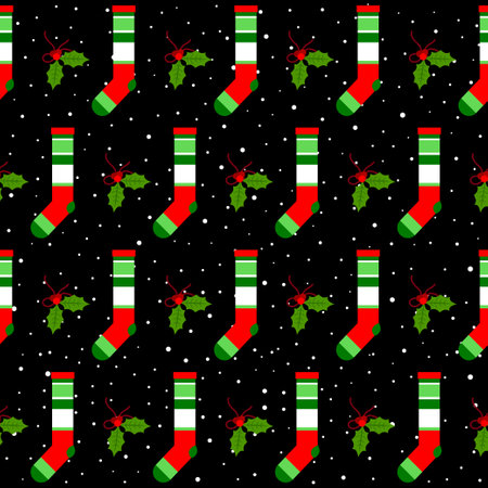 Happy new year seamless patten. Happy new year pattern for greeting card, party invitation, new year holiday sale advertising, winter vacation travel poster, bag prrint, t-shirt etc.のイラスト素材
