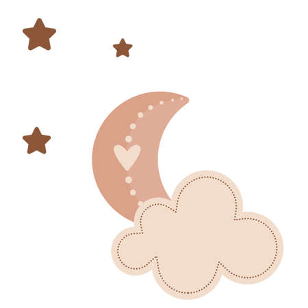 Kid room decor pattern background. Graphic simple design for greeting card, baby party invitation. kid closes print, nursery wall art poster etc.のイラスト素材