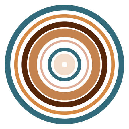 Circle pattern background. Graphic simple design for greeting card, baby party invitation. kid closes print, nursery wall art poster etc.のイラスト素材