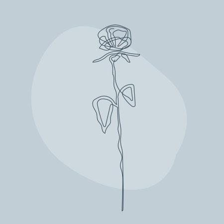 Plant line artwork illustration. Contemporary lineart plant pattern for design for design modern card, invitation, poster, t-shirt print etc.のイラスト素材