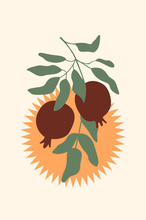 Minimalist boho poster. Abstract boho print for nursery wall decor, children shop advertising, t shirt print, summer psrty invitation etcのイラスト素材