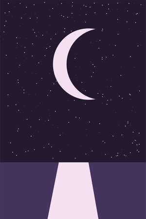 Minimalist Boho Landscape Poster Templateのイラスト素材