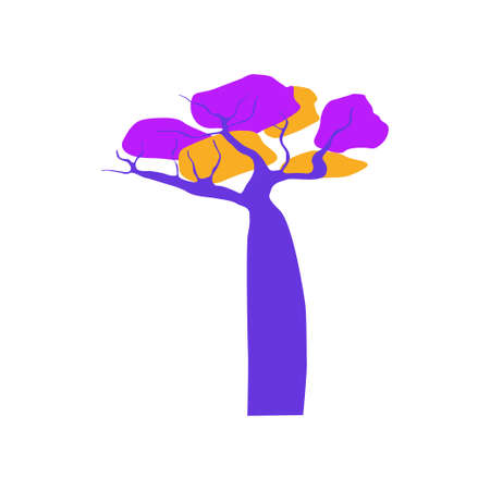 baobab tree element pattern backgroundのイラスト素材