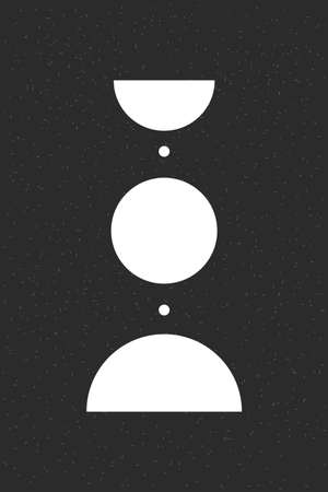 Graphic Monochrom Minimalist Boho Simple Poster Template. Contrast Graphic Modern Art Poster Set Clipartのイラスト素材