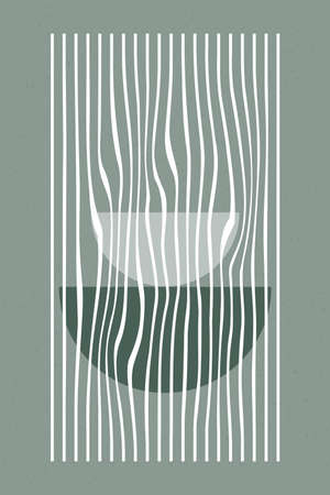 Graphic Monochrom Minimalist Boho Simple Poster Template. Contrast Graphic Modern Art Poster Set Clipartのイラスト素材