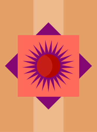 Abstract Minimalist Poster or Card. Boho Graphic Poster Wallpaper Decoration Design. Modern Party Invitation Template.のイラスト素材