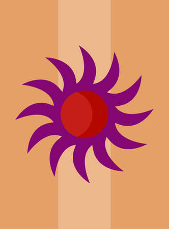 Abstract Minimalist Poster or Card. Boho Graphic Poster Wallpaper Decoration Design. Modern Party Invitation Template.のイラスト素材