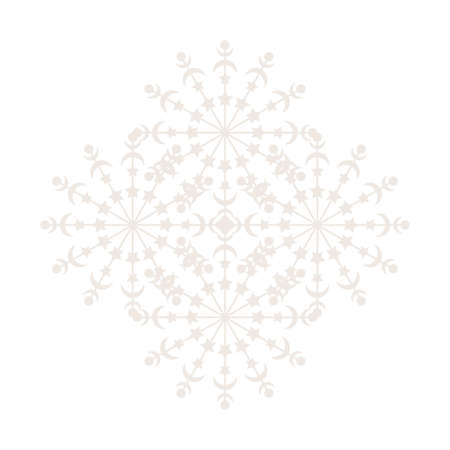 Mandala Lace Talisman Symbol Arabesque Oriental Icon Pattern Background. Abstract mandala Template. Round Line Silhouette Mandala Ornament.のイラスト素材