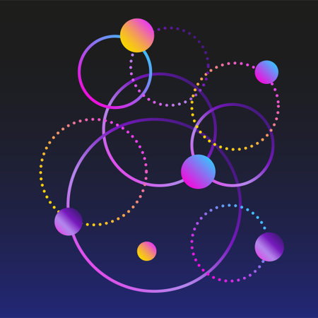 Abstract background with circles and lines. vector illustration for your design.のイラスト素材