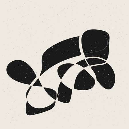 Hand drawn vector abstract graphic illustration with lettering. Scandinavian style.のイラスト素材