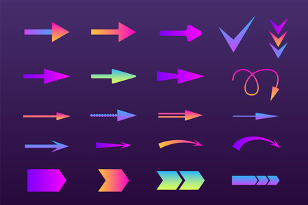 Icon Abstract Minimalist Bright Colorful Elements Graphic Clipart Collection for Designのイラスト素材