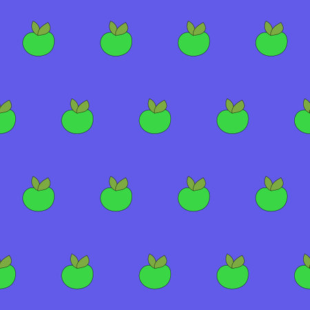 Funny Cute Fruit Seamless Pattern Background. Kawaii Bright Cartoon Character Happy Birthday Wallpaper, Wrapping, Digital Paper Print. Kid Textile fabric Fashion Style. Boldのイラスト素材