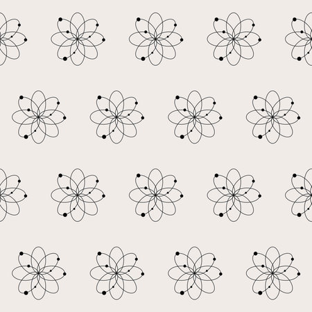 Seamless Graphic Monochrome Vintage Fabric Textile Wallpaper Wratting Paper Template Pattern Background Design Decoration Artwork Printのイラスト素材