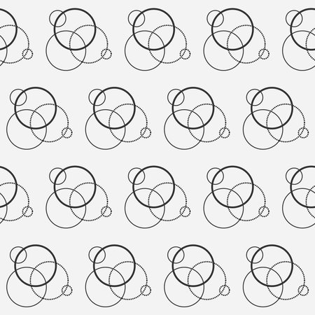 Seamless Graphic Monochrome Vintage Fabric Textile Wallpaper Wratting Paper Template Pattern Background Design Decoration Artwork Printのイラスト素材